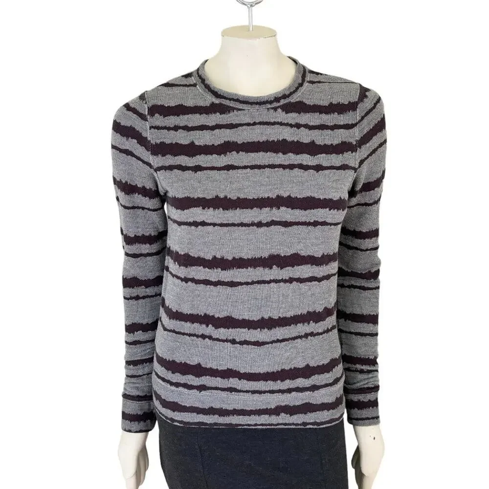 NEW A.L.C. Conlo Frequency Stripe Crewneck Sweatshirt SZ 2